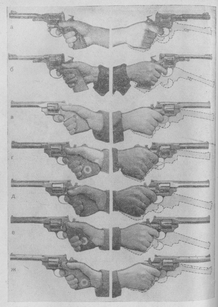 "Хватка" - удерживание рукоятки револьвера кистью руки